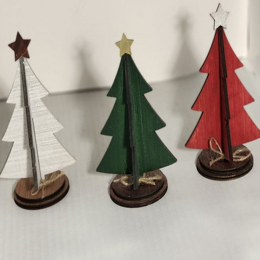3D Wooden Christmas Tree Set