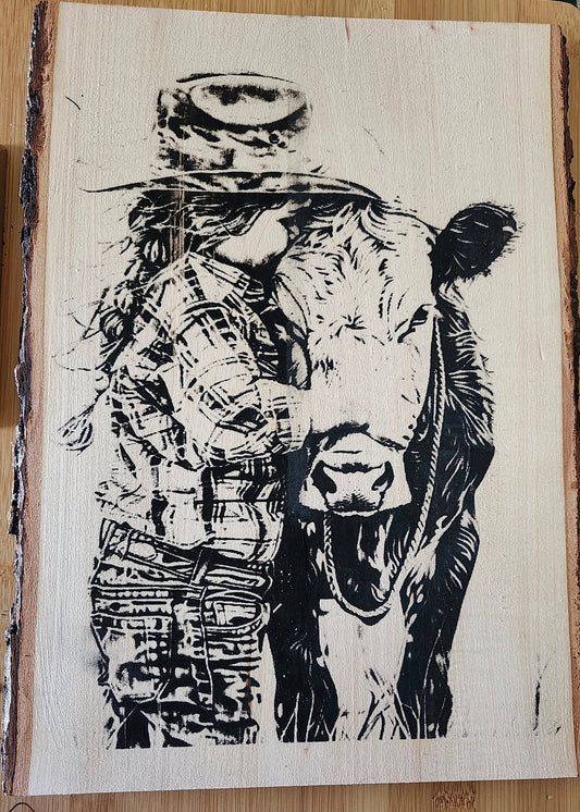 Cowgirl and her companion