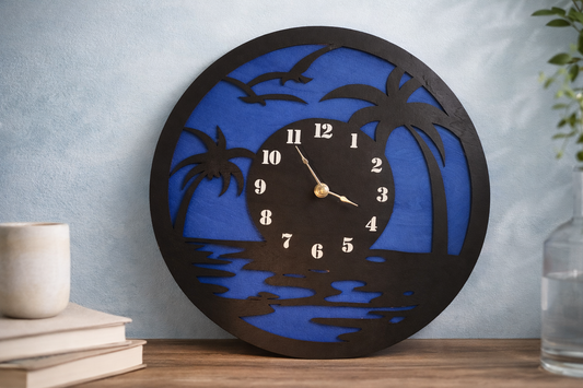 Tropical Beach Clock
