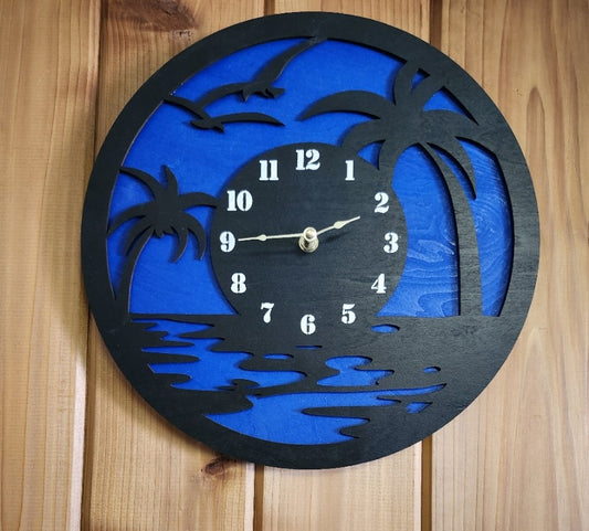 Tropical Beach Clock