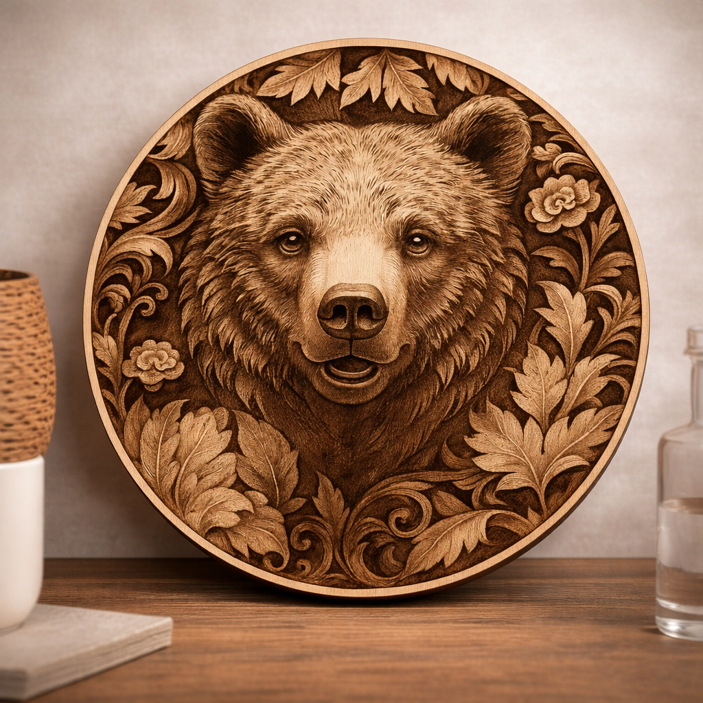 Grizzly Majesty 14 inch Laser Engraved Wildlife