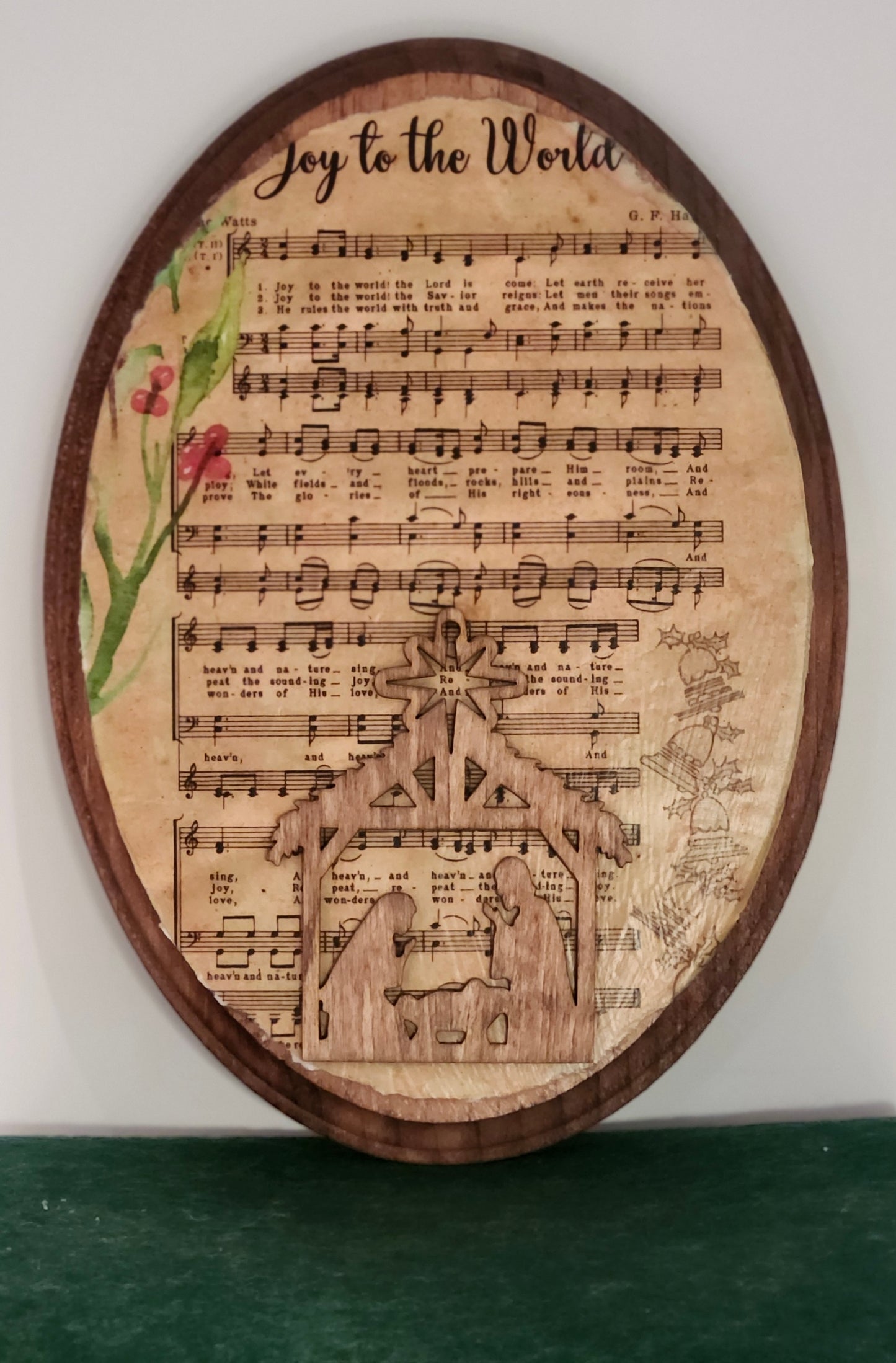 🎶 Joy to the World Nativity Plaque