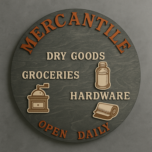 Rustic “Mercantile” General Store Sign – Vintage Farmhouse Decor