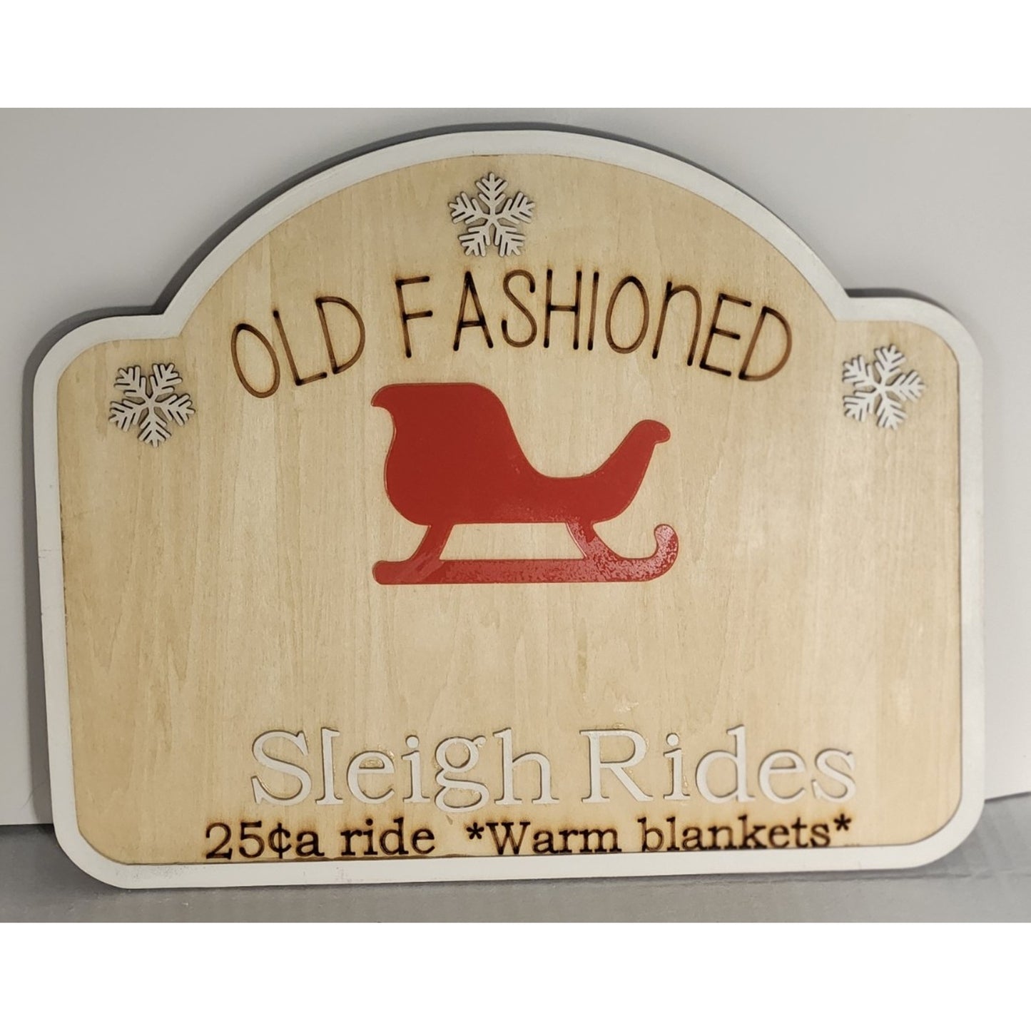 🛷 Old Fashioned Sleigh Rides Sign