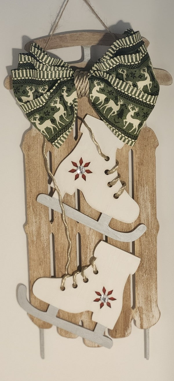 Sled & Ice Skates Wall Décor