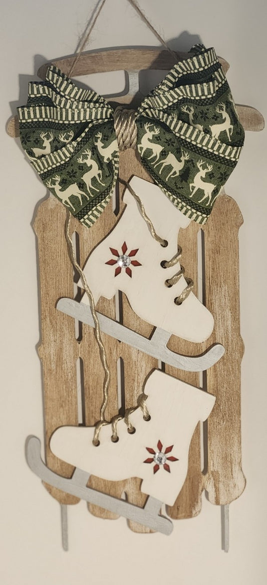 Sled & Ice Skates Wall Décor