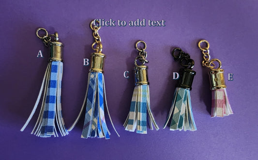 Faux Leather Tassel Keychains – Bold Patterns & Metallic Shine